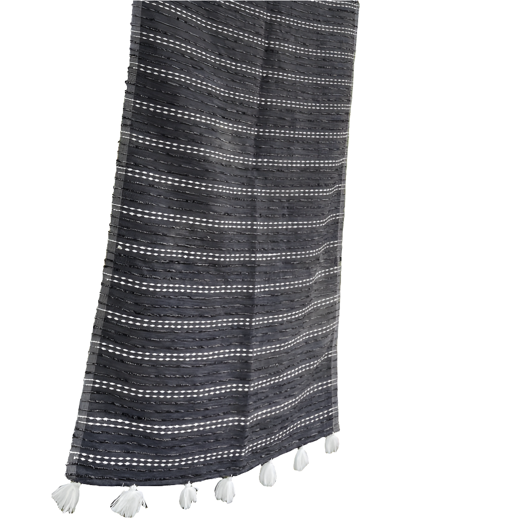 Tapis zébré tissé en coton et laine