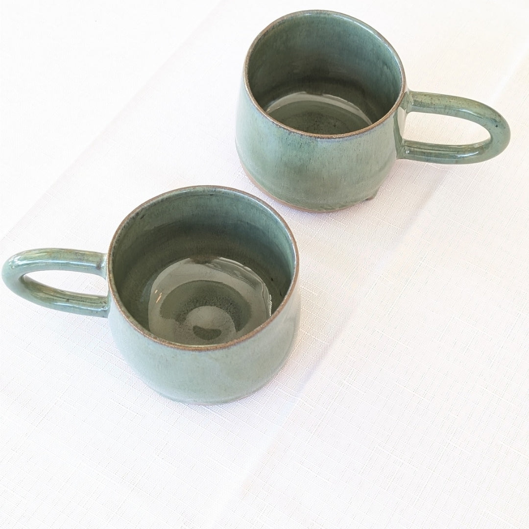 Tasse en céramique – Vert forêt profond- Collection Forêt