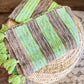 Jeté en coton recyclé -vert