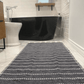 Tapis zébré tissé en coton et laine